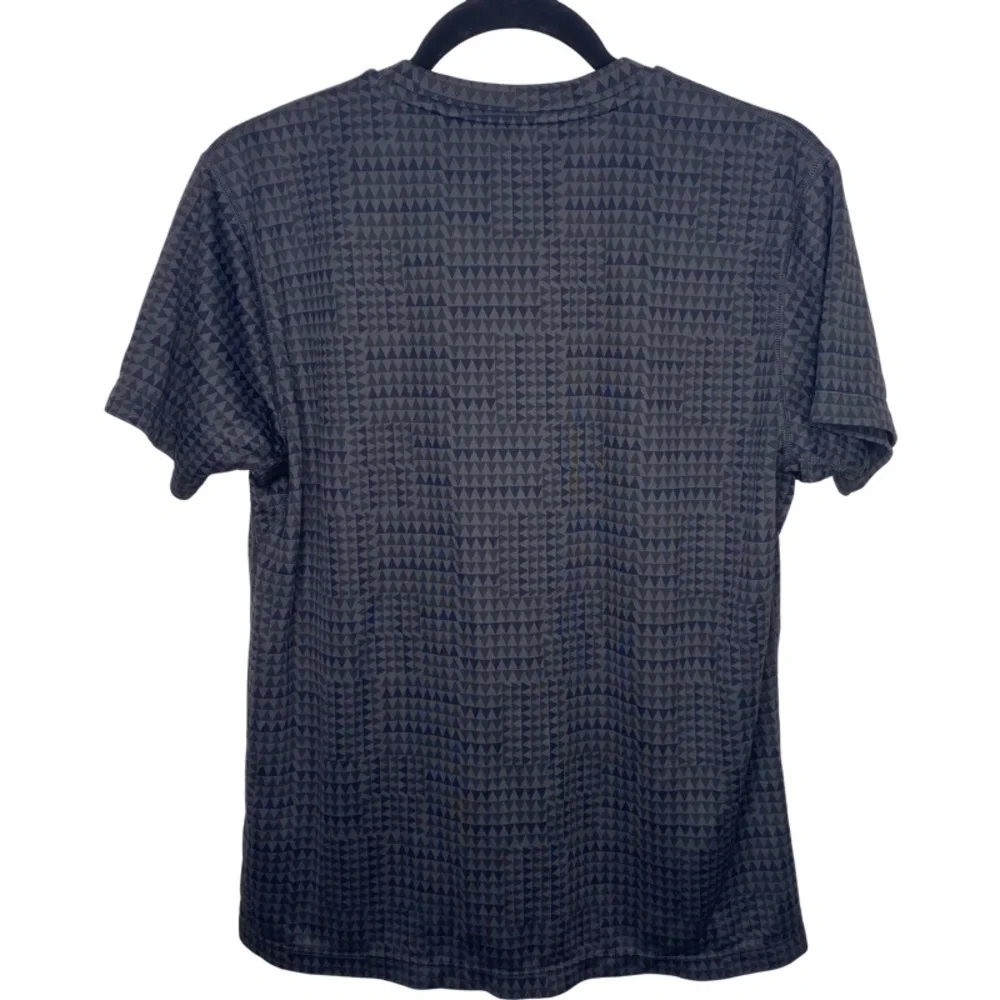 𝅺uniqlo Patterned SS Athletic Shirt Dry-Ex - Blk/Gray - S - Picture 4 of 8